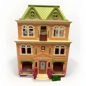 Fisher Price Loving Family Victorian Dollhouse 2008 Grand Mansion Pink Rare